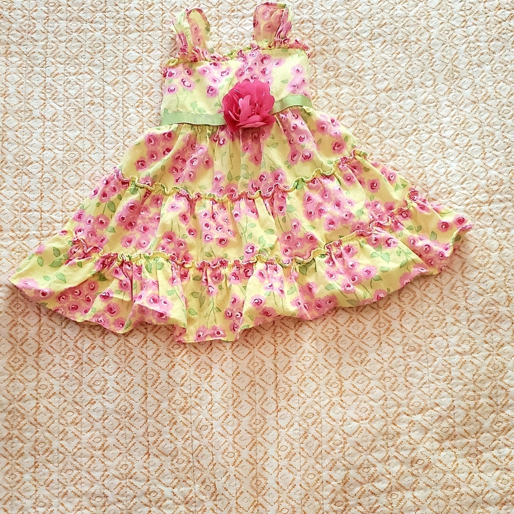 Youngland Girls Floral Sleeveless Dress Size 2T